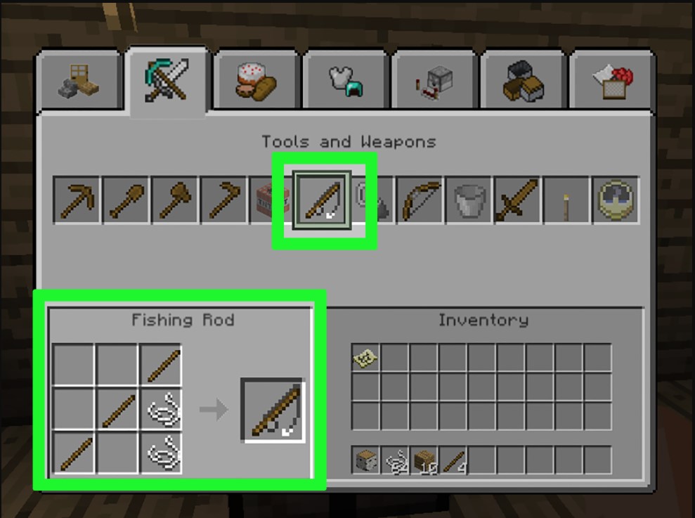How to Make a Fishing Rod in Minecraft