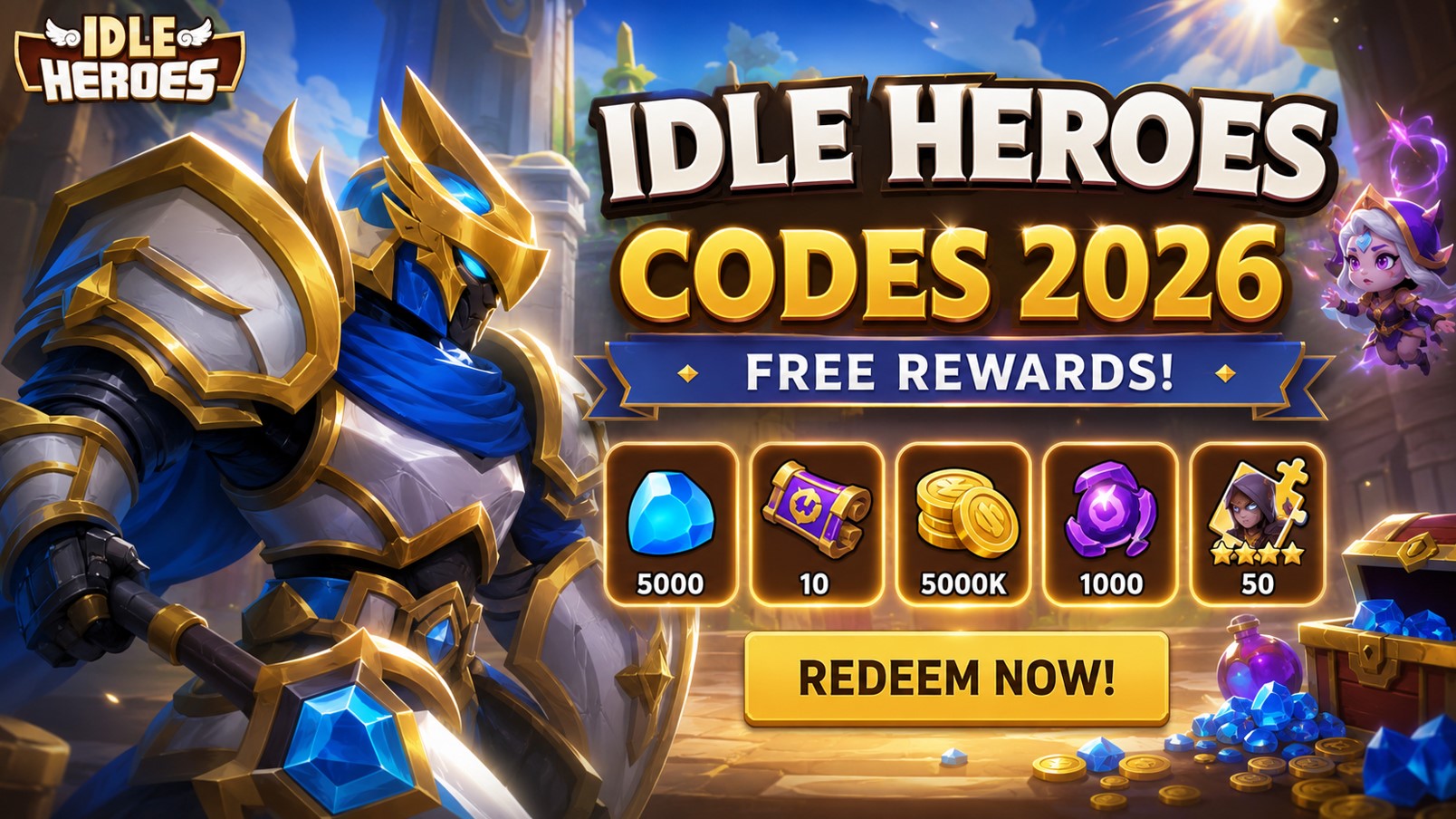 Idle Heroes Codes (August 2026)