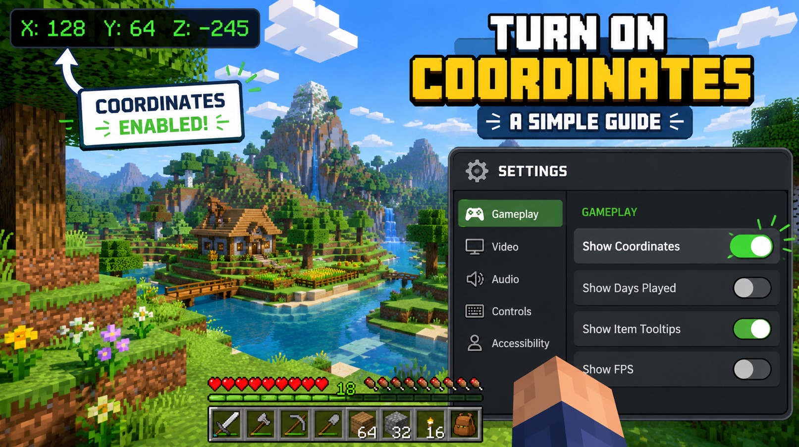 Turn On Coordinates in Minecraft: The Every Platform Guide