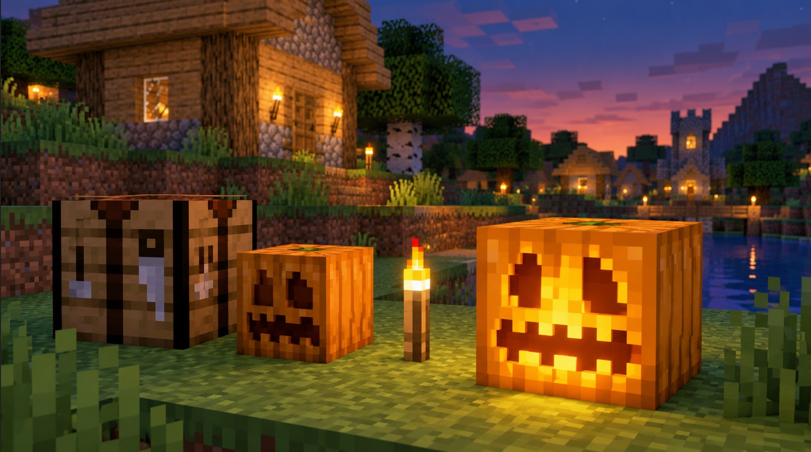 Minecraft Jack-o-Lantern Recipe