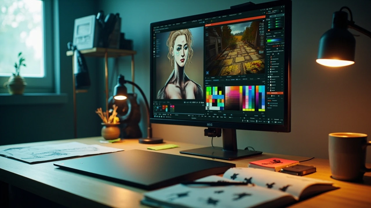 2D art services production workspace for game studios